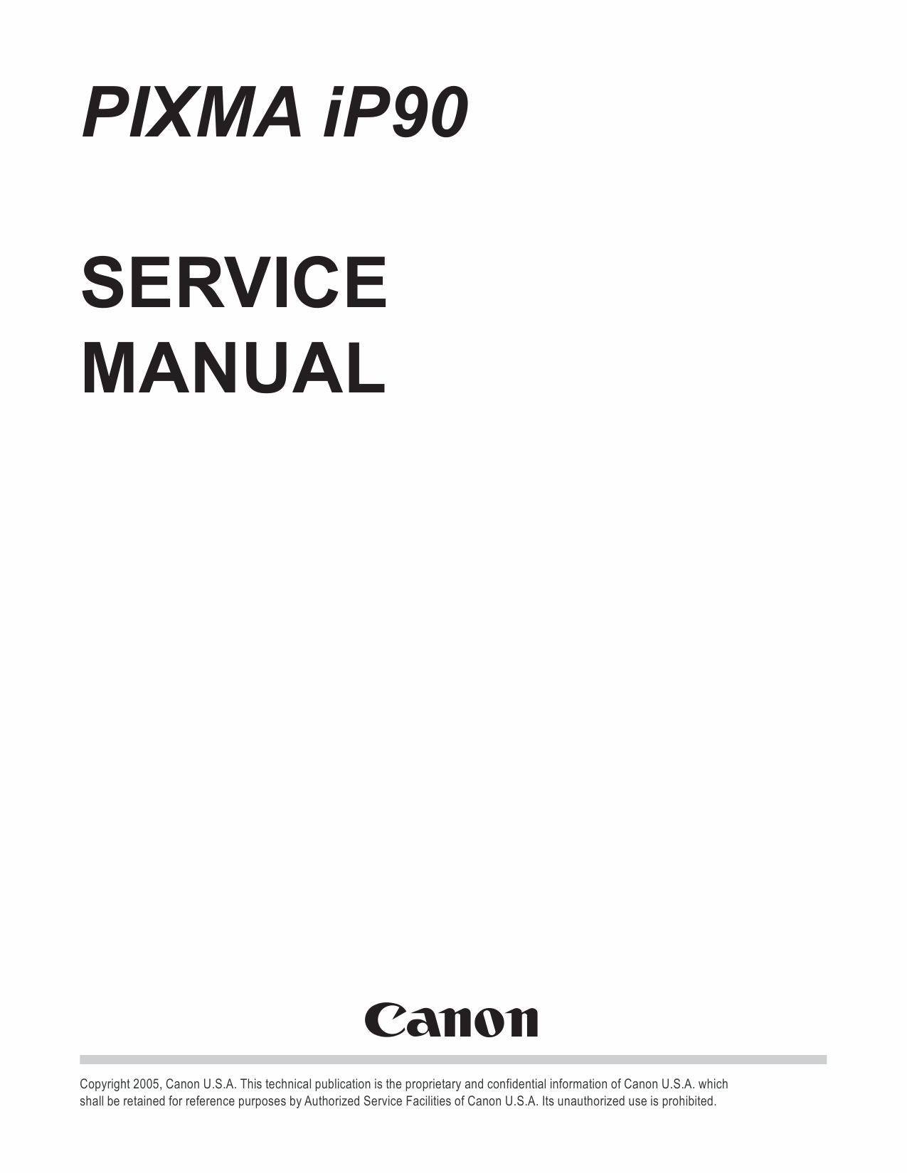 Canon PIXMA iP90 Service Manual-1